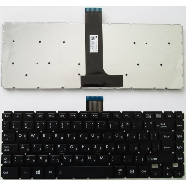 Клавиатура за Toshiba L40-B Черна Голям Ентър Фабрична Кирилица BG