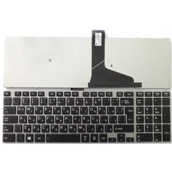Клавиатура за Toshiba L50-A L50 S50 S50-A S50D S50D-A S50T S50T-A M50D-A S55 Черна Сива Рамка Фабрична Кирилица BG
