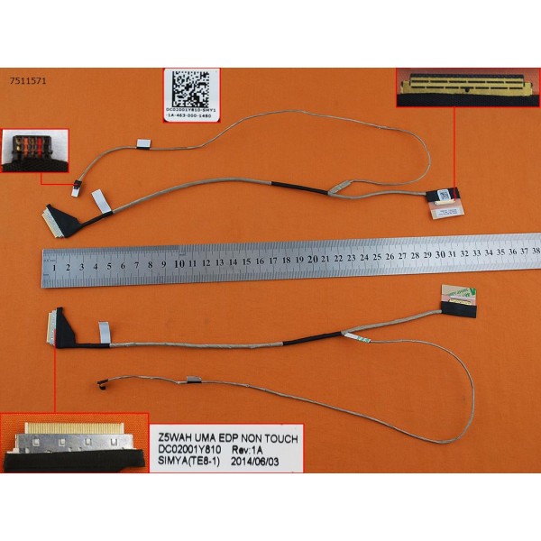 LCD кабел за Acer Aspire E5-511 E5-521 E5-531 E5-551 E5-571 V3-572 - DC02001Y810 50.ML9N2.005
