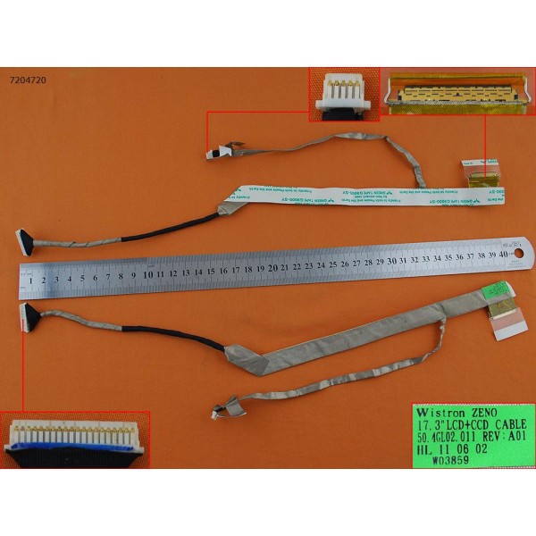 LCD кабел за HP ProBook 4720s 17.3' LCD+CCD | 50.4GL02.011