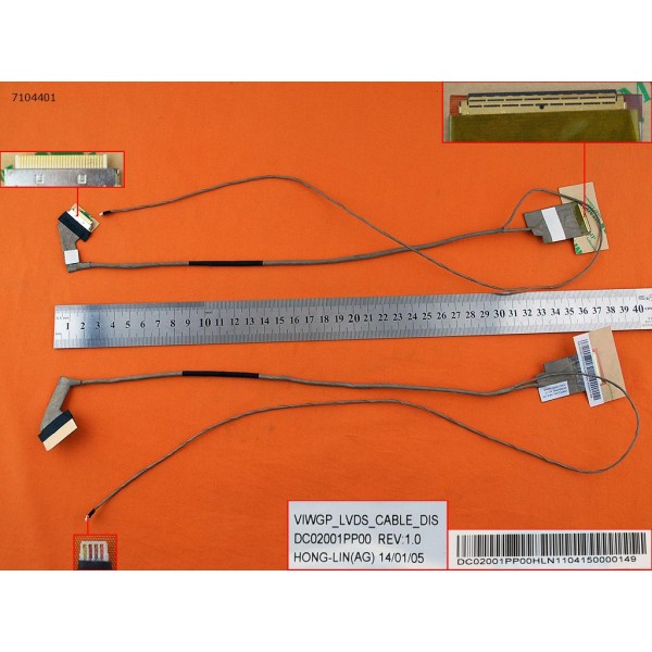 LCD кабел за Lenovo G400 G405 G410 G490 G490A - DC02001PP00