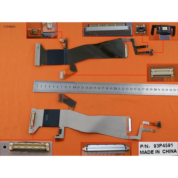 LCD кабел за Lenovo ThinkPad T400 R400 (For LCD with camera connector version 2) - 93P4591
