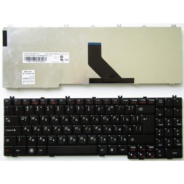 Клавиатура за Lenovo G550 B550 G550A G550M G555AX G550S V560 Черна Голям Ентър Фабрична Кирилица BG