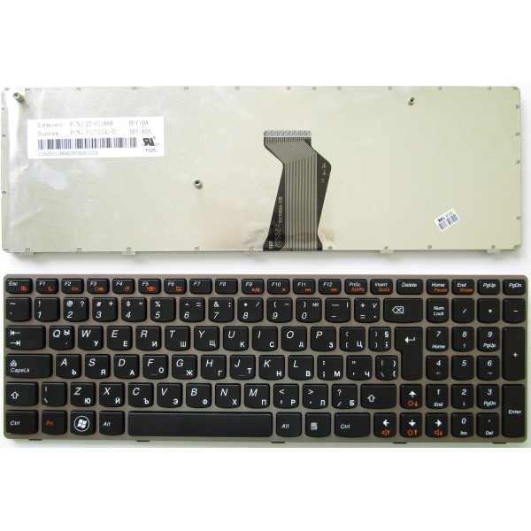 Клавиатура за Lenovo Z570 B570 V570 B575 V575 Z575 B580 B590 Черна Розово лилава рамка Голям Ентър Фабрична Кирилица BG