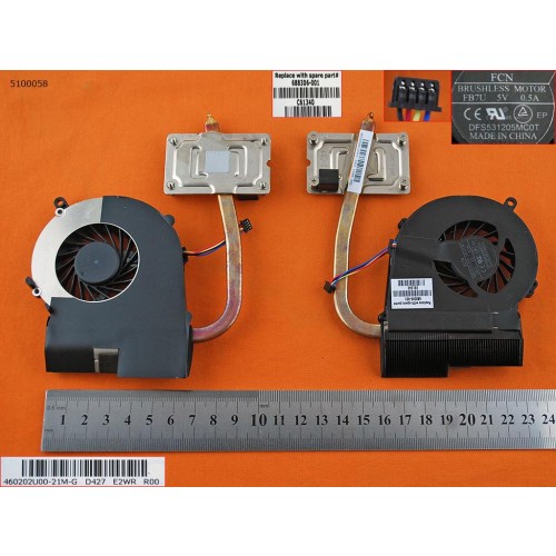 Охлаждане ( комплект с вентилатор ) за HP CQ58 | For Intel Celeron processor | Integrated graphics | 688306-001