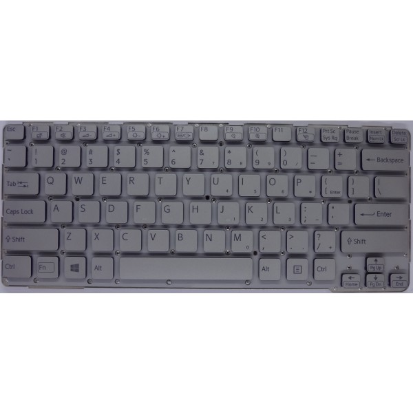 Клавиатура за Sony Vaio SVE14A Сребърна Purple Side