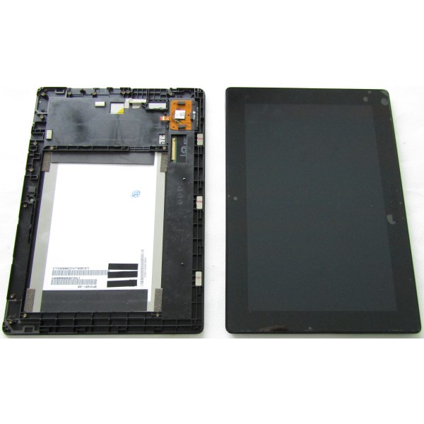 Оригинално Assembly / Тъч скрийн за таблет с LCD дисплей за Lenovo IdeaTab S6000 S6000F | MCF-101-0760-V4.0 | BP101WX1-206 | С Рамка | 10.1" - Черен