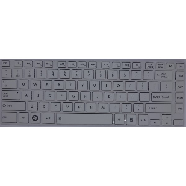 Клавиатура Toshiba L830 Бяла с Бяла Рамка