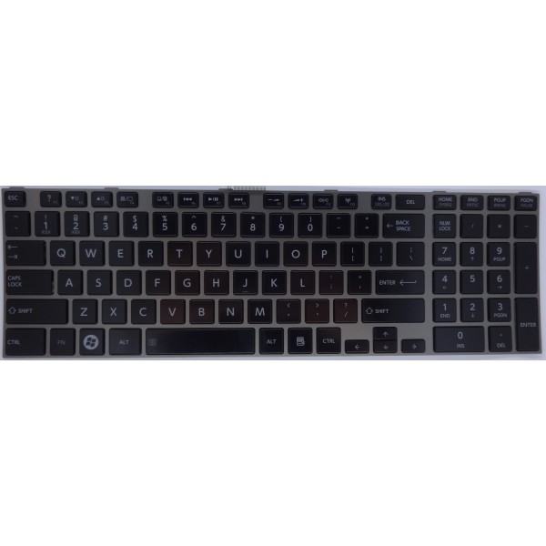 Клавиатура за Toshiba P850 P855 P870 P875 S850 s855 S870 S875 S955 L850 L855 L870 L875 Черна Сива Гланцова Рамка US