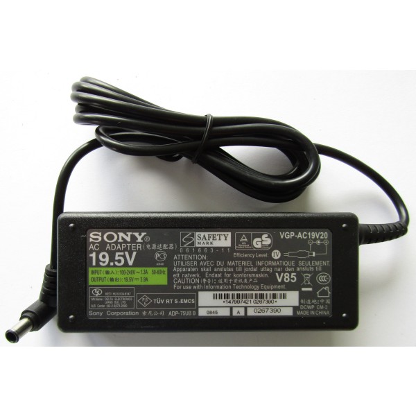 Оригинално Зарядно Устройство Sony 19.5v 3.9a Букса 6.0*4.4 